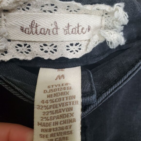 ALTAR'D STATE Womens Denim Skirt SZ M‎ Button Front Hendrix short mini boho 90's - Picture 4 of 4